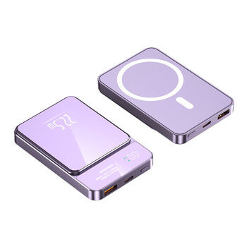 Powerbanka s Magsafe a displejom 10000 mAh - svetlo fialova