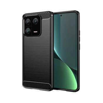Ochranný silikónový obal karbón pre Xiaomi 14T - čierny