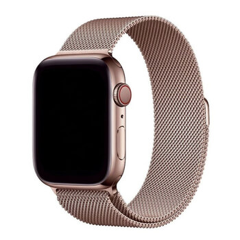 Elegantný kovový pásik pre chytré hodinky Apple Watch SE 44 mm (2020) - svetlo ružový
