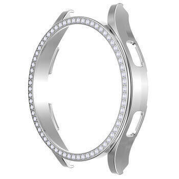 Luxusný ochranný kryt so sklom pre Samsung Galaxy Watch 7 FE - strieborný