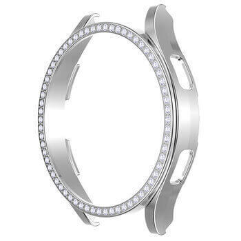 Luxusný ochranný kryt so sklom pre Samsung Galaxy Watch 7 44 mm - strieborný