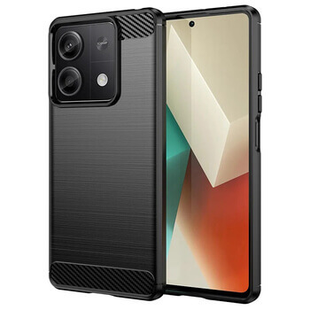 Ochranný silikónový obal karbón pre Xiaomi Redmi Note 14 Pro+ 5G - čierny