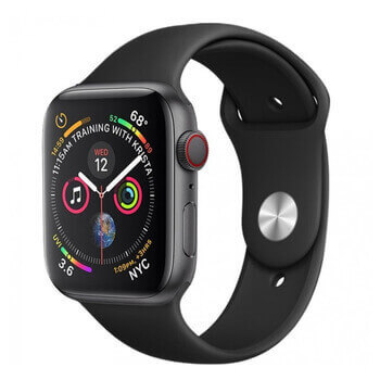 Silikónový remienok pre chytré hodinky Apple Watch SE 44 mm (2024) - čierny
