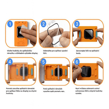3D ochranná fólia s aplikátorom pre Apple Watch 41 mm (7.série)