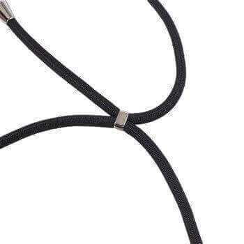 MagSafe silikónový kryt so šnúrkou pre Apple iPhone Air - čierny