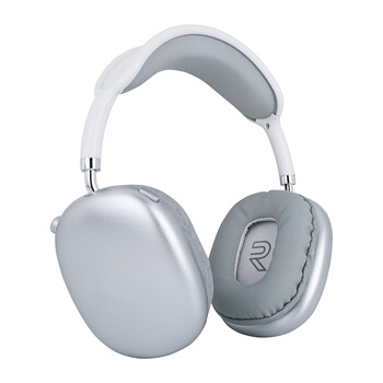 Bezdrôtové slúchadlá cez hlavu TWS P9 Plus - strieborná