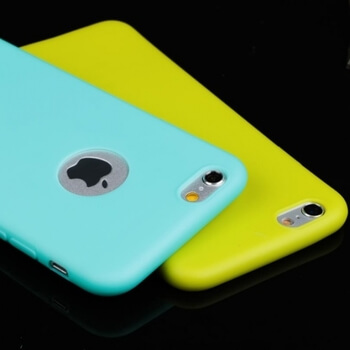 Silikónový matný obal s výrezom pre Apple iPhone 7 - modrý