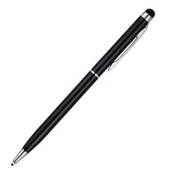 2v1 Dotykové pero Stylus s perom - čierne