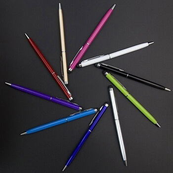 2v1 Dotykové pero Stylus s perom - čierne
