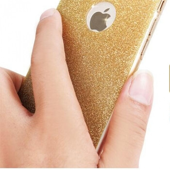Silikónový ochranný obal s trblietkami pre Apple iPhone 7 - zlatý