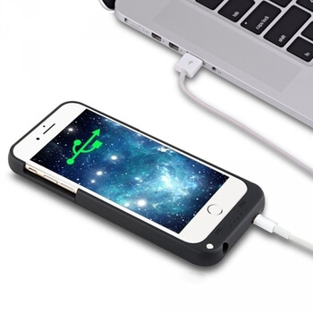 3v1 Plastové puzdro s externou batériou smart battery case power bánk 4000 mAh pre Apple iPhone 7 Plus - čierne