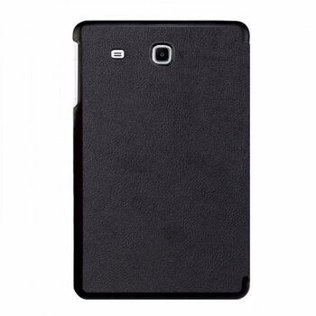 2v1 Smart flip cover + zadný plastový ochranný kryt pre Samsung Galaxy Tab E 9.6 - čierny
