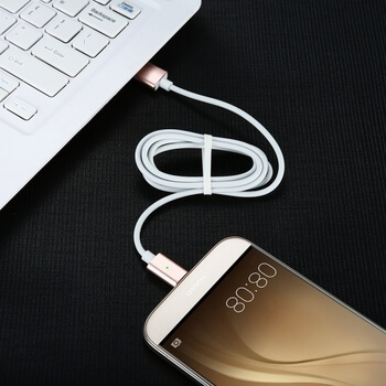 USB nabíjací kábel s magnetickou koncovkou Micro USB - zlatý