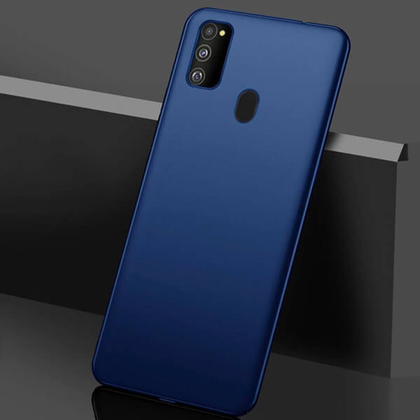 SES Ochranný plastový kryt pre Samsung Galaxy M21 M215F - modrý 8216