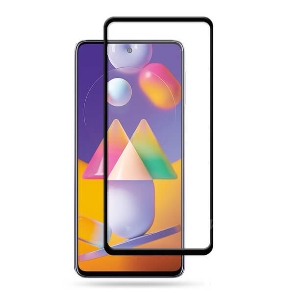 3x 3D ochranné tvrdené sklo s rámčekom pre Samsung Galaxy M31s M317F - čierne - 2+1 zadarmo