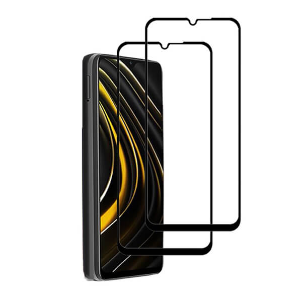 3x 3D ochranné tvrdené sklo s rámčekom pre Xiaomi POCO M3 - čierne - 2+1 zadarmo