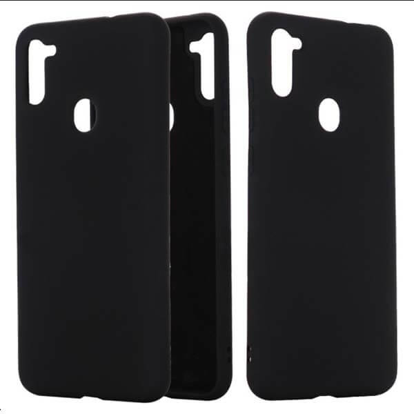 SES Extrapevný silikónový ochranný kryt pre Samsung Galaxy M11 - čierny 8506