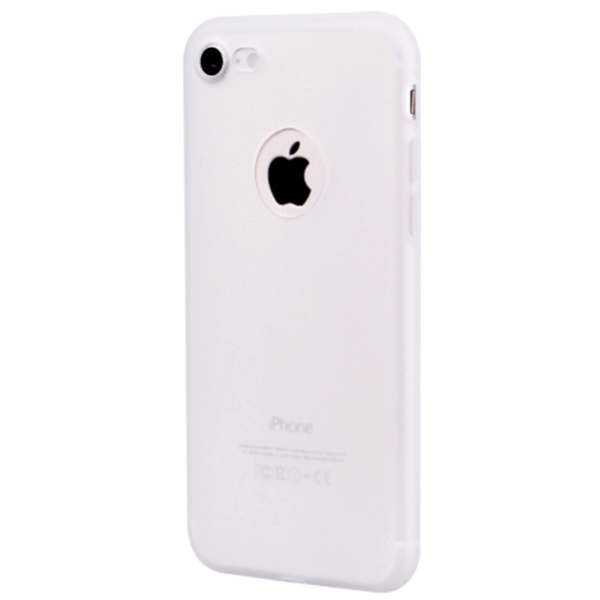 Silikónový matný obal s výrezom pre Apple iPhone SE (2020) - biely