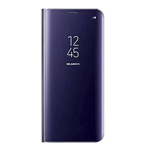 Zrkadlový silikónový flip obal pre Samsung Galaxy A12 A125F - modrý