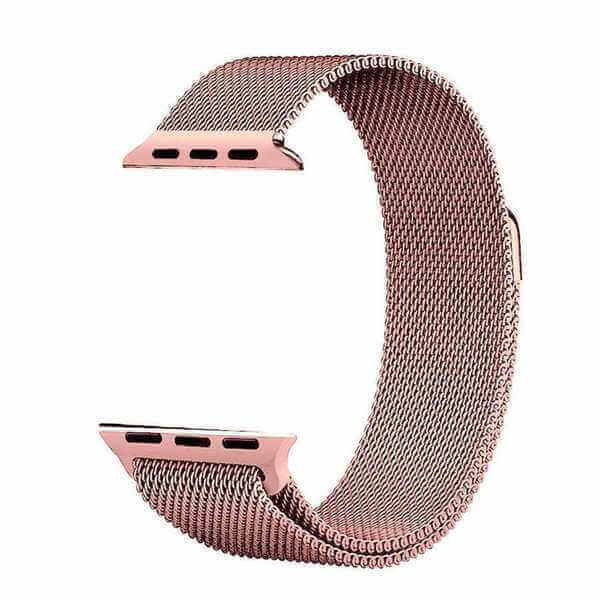 Elegantný kovový pásik pre chytré hodinky Apple Watch 42 mm (2.+3.série) - svetlo ružový