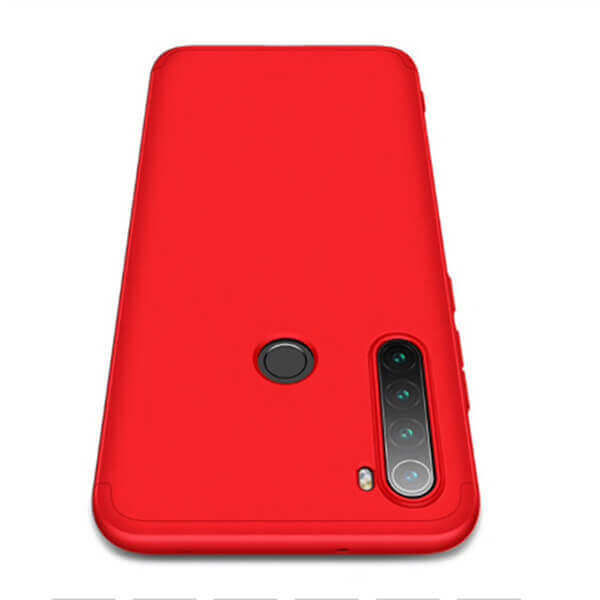 Ochranný 360 ° celotelový plastový kryt pre Xiaomi Redmi 9T - červený