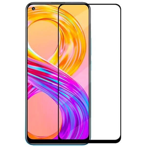 3D ochranné tvrdené sklo s rámčekom pre Realme 8 4G - čierne