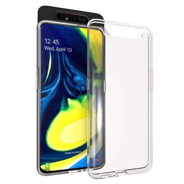 SES Ultratenký plastový kryt pre Samsung Galaxy A80 A805F - priehľadný 9300
