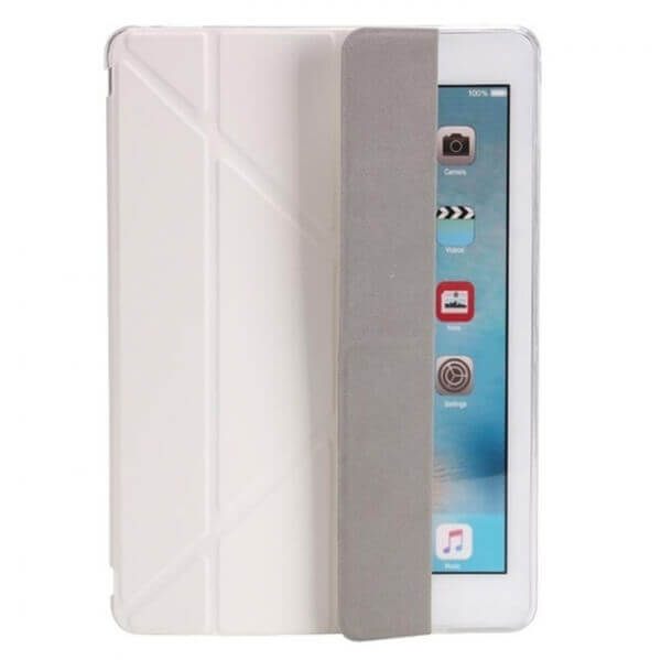2v1 Smart flip cover + zadný silikónový ochranný obal pre Apple iPad 10.2" 2019 (7. generace) - biely