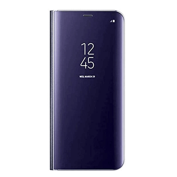 Zrkadlový silikónový flip obal pre Samsung Galaxy A02s A025G - modrý