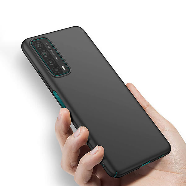 SES Ochranný plastový kryt pre Huawei P Smart 2021 - čierny 9485