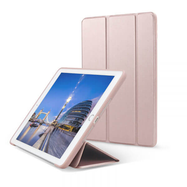2v1 Smart flip cover + zadný silikónový ochranný obal pre Apple iPad mini 8.3" 2021 (6. generace) - ružový