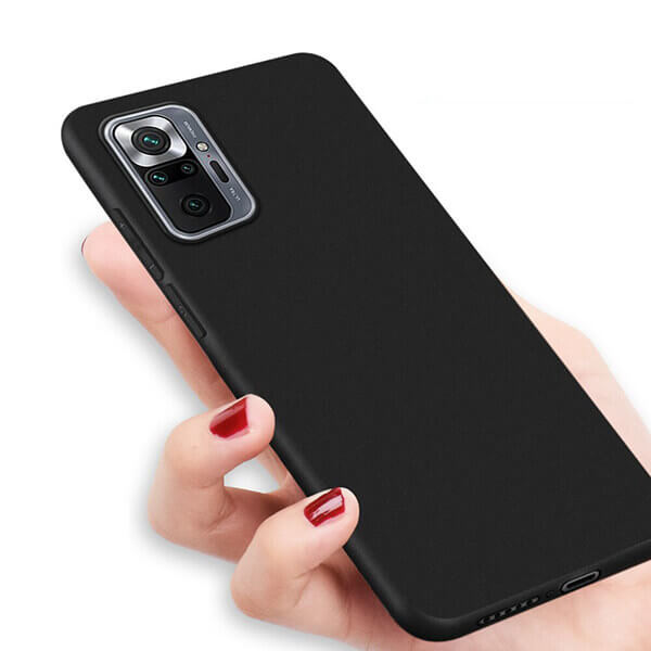 Extrapevný silikónový ochranný kryt pre Xiaomi Redmi 10 - čierny