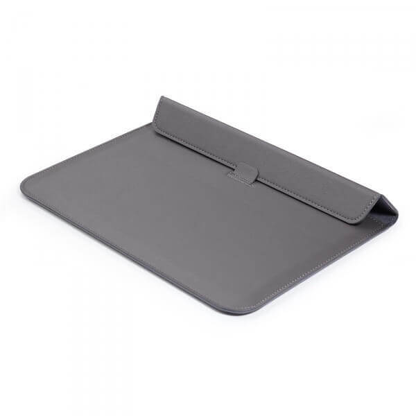 2v1 Puzdro s magnetom a stojanom z ekokože pre Apple MacBook Pro 16" (2019) - šedé