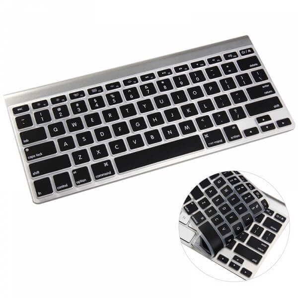 SES Silikónový ochranný obal na klávesnici EÚ verzia pre Apple MacBook Air 13" (2020) - čierny 9801
