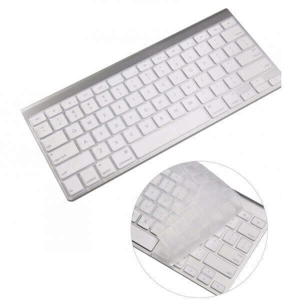 SES Silikónový ochranný obal na klávesnici EÚ verzia pre Apple MacBook Pro 14" (2021, M1) - priehľadný 9867