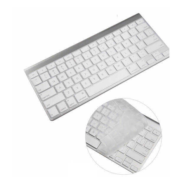 SES Silikónový ochranný obal na klávesnici US verzia pre Apple MacBook Pro 14" (2021, M1) - priehľadný 9869