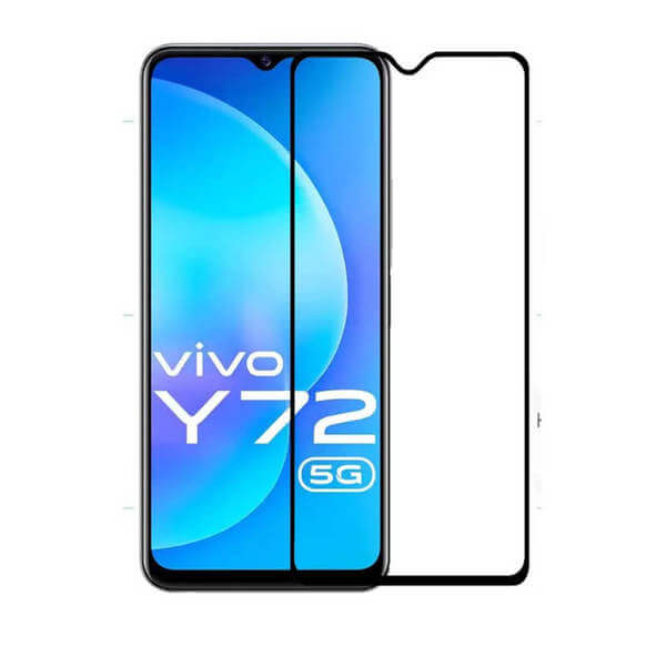 3x 3D tvrdené sklo s rámčekom pre Vivo Y72 5G - čierne - 2+1 zdarma