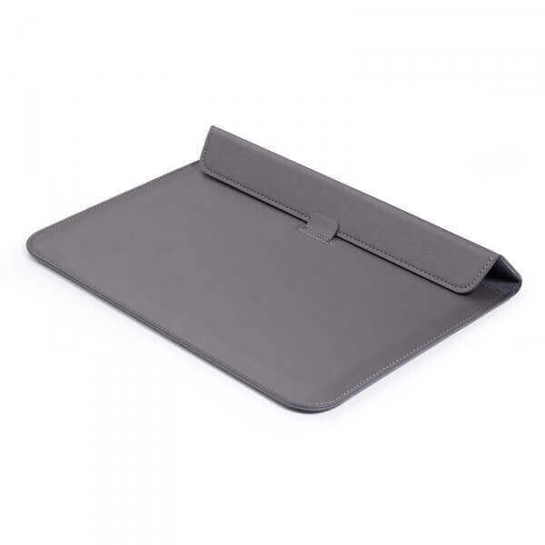 2v1 Puzdro s magnetom a stojanom z ekokože pre Apple MacBook Pro 16" (2021,M1) - šedé