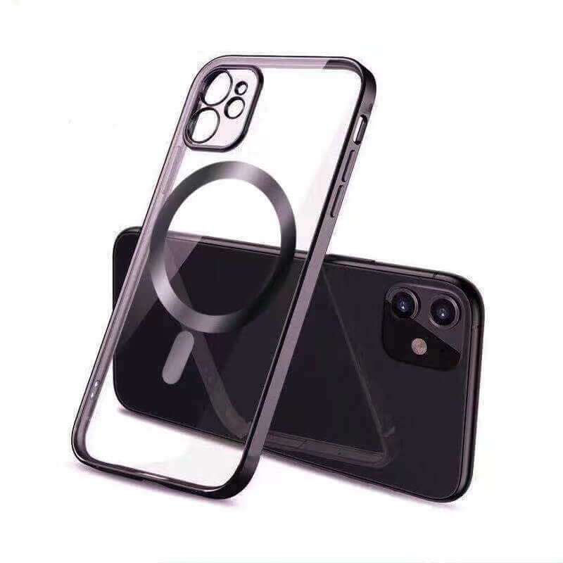 MagSafe silikonový kryt pre Apple iPhone 13 Pro Max - čierny