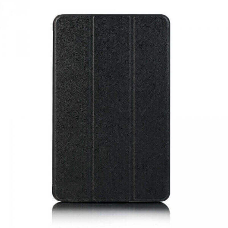 SES 2v1 Smart flip cover + zadný plastový ochranný kryt pre Samsung Galaxy Tab S7 FE (SM-T733) - čierny 11378