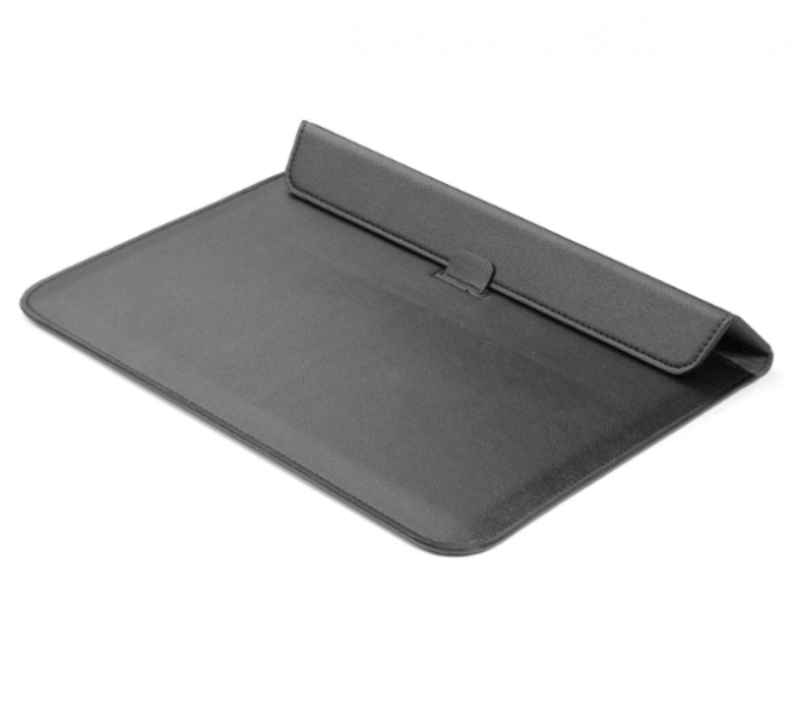 2v1 Puzdro s magnetom a stojanom z ekokože pre Apple MacBook Air 13,6" (2022, M2) - čierne