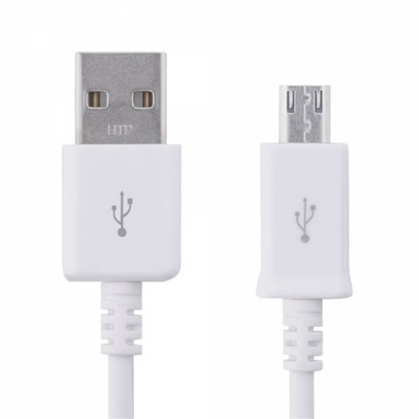 USB Micro USB prepojovací kábel pre nabíjanie a synchronizáciu dát - biely