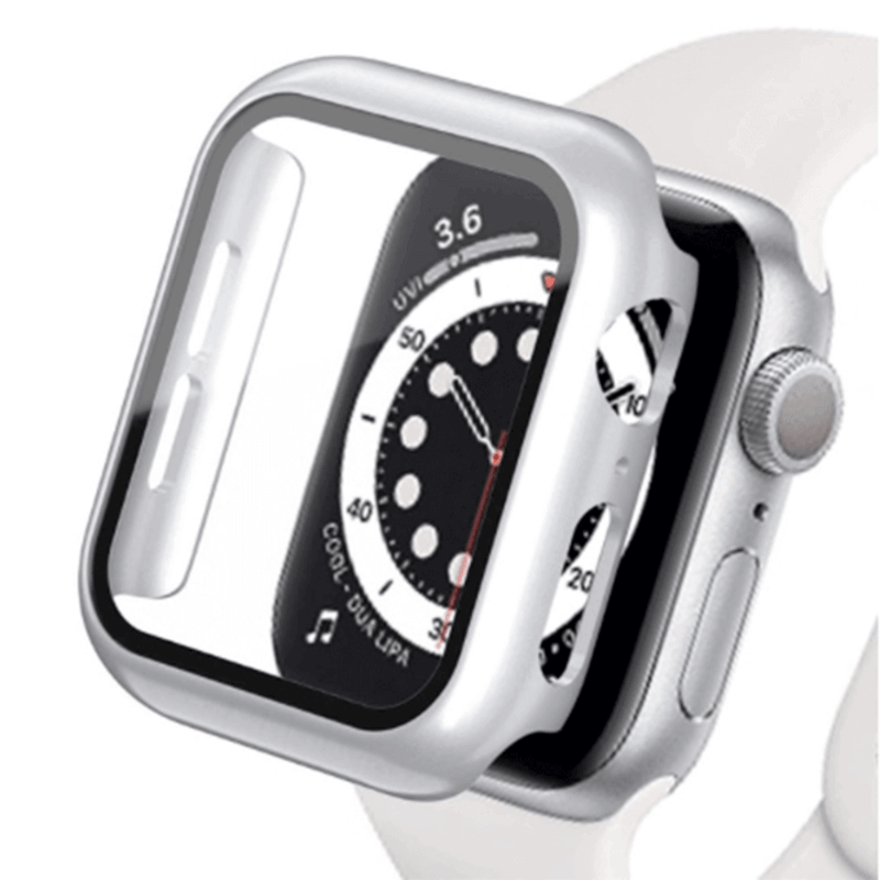 SES 2v1 Kryt s ochranným sklom na Apple Watch Ultra 49 mm - strieborný 11712