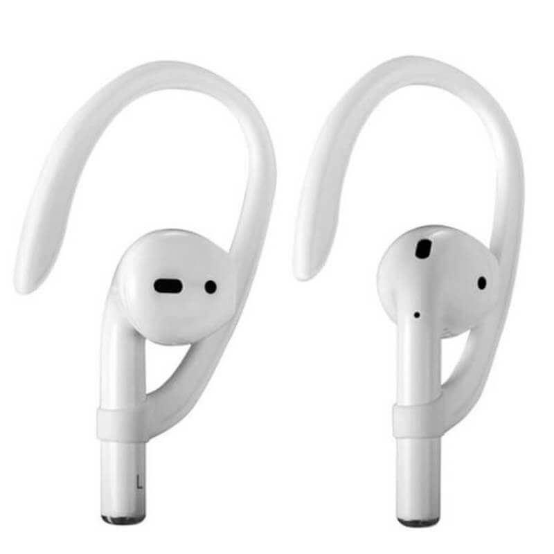 Ušné silikónové držiaky háčiky proti vypadnutiu za ucho pre Apple AirPods Pro (2.generace) - biele