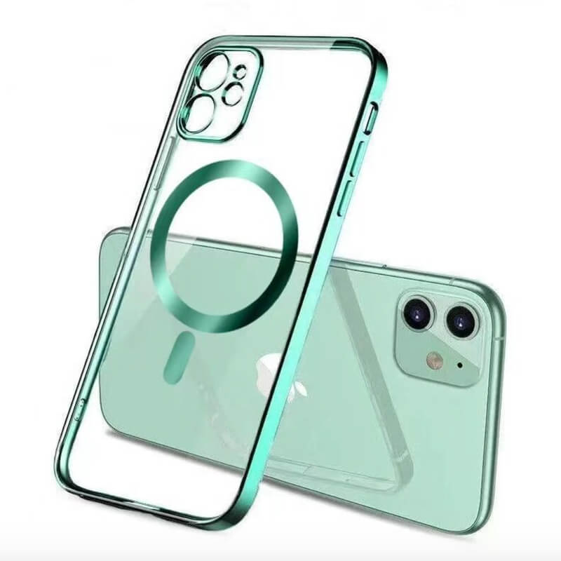 MagSafe silikonový kryt pre Apple iPhone SE (2022) - svetlo zelený