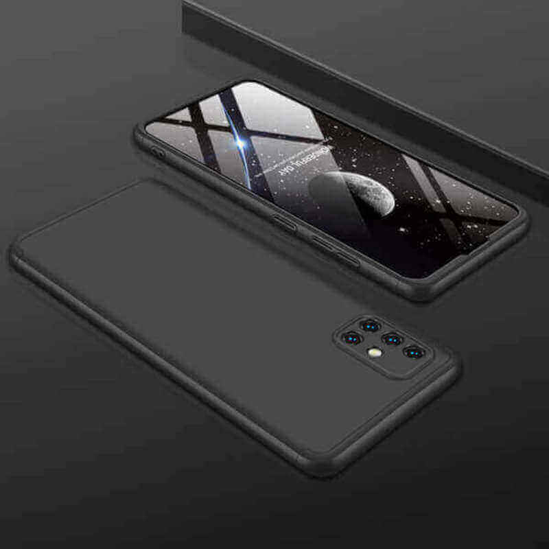 Ochranný 360 ° celotelový plastový kryt pre Samsung Galaxy A23 4G - čierny