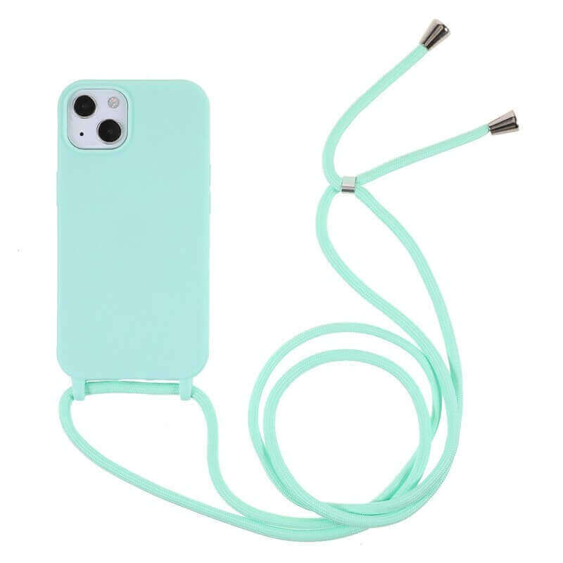 SES Gumový ochranný kryt so šnúrkou na krk pre Samsung Galaxy S23 5G - svetlo zelená 12382