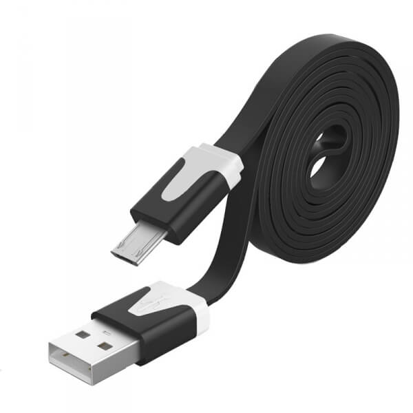 USB Micro USB prepojovací kábel pre nabíjanie a synchronizáciu dát - čierny