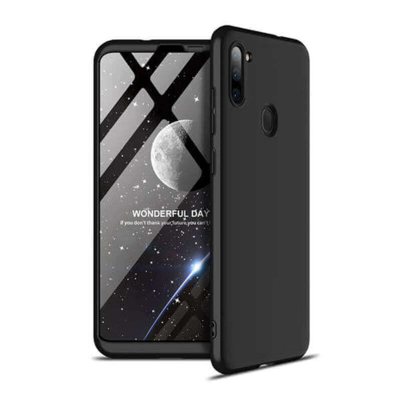 Ochranný 360 ° celotelový plastový kryt pre Samsung Galaxy A14 4G A145R - čierny