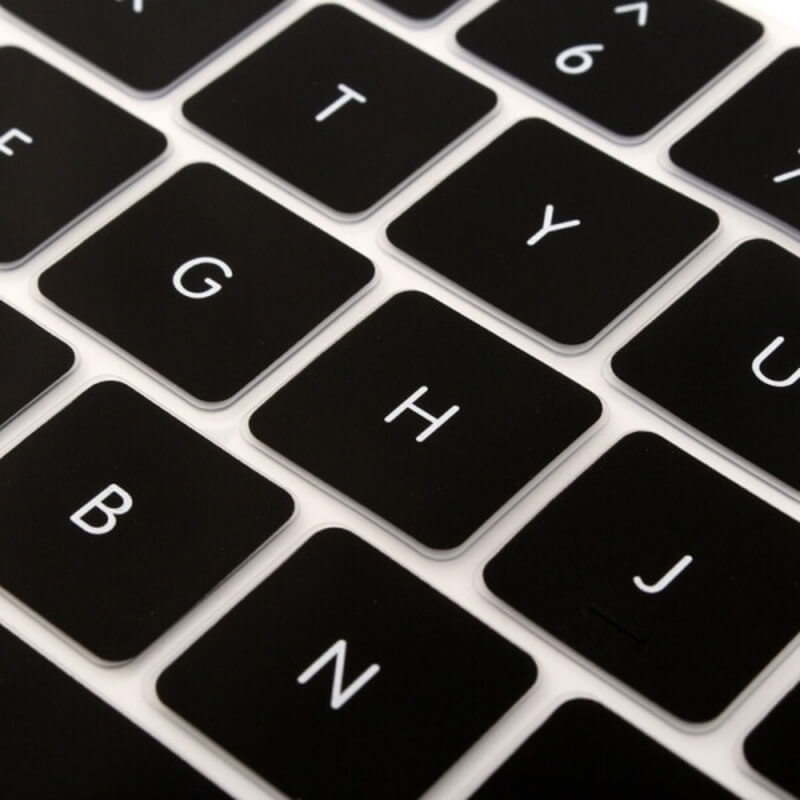 SES Silikónový ochranný obal na klávesnici EÚ verzia pre Apple MacBook Air 15,3" (2023, M2) - čierny 12866